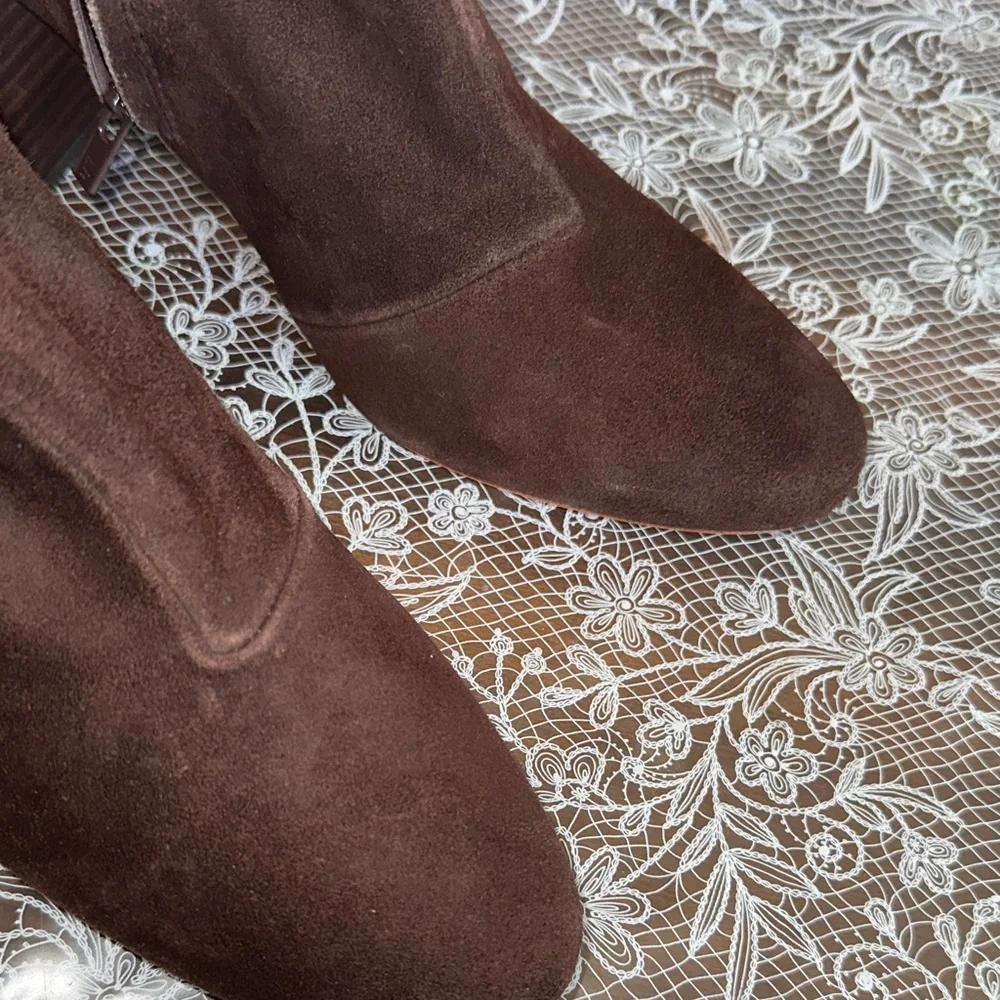 Loeffler Randall Brown Suede Heeled Boots - Picture 7 of 7